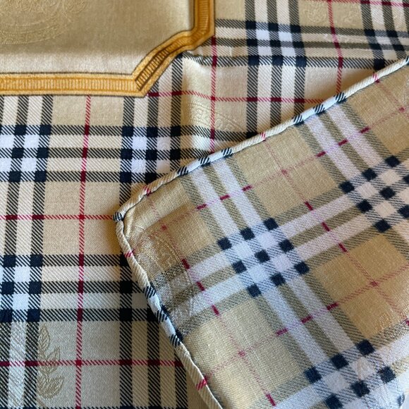 Vintage Burberry Mini Scarf – Nova Check with Equestrian Knight Design (EKD) - Picture 6 of 13